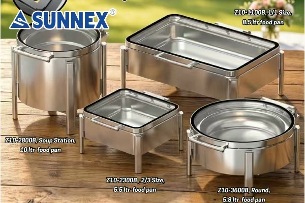 Itaas ang bawat buffet gamit ang SUNNEX Stackable at Windproof Outdoor Chafers