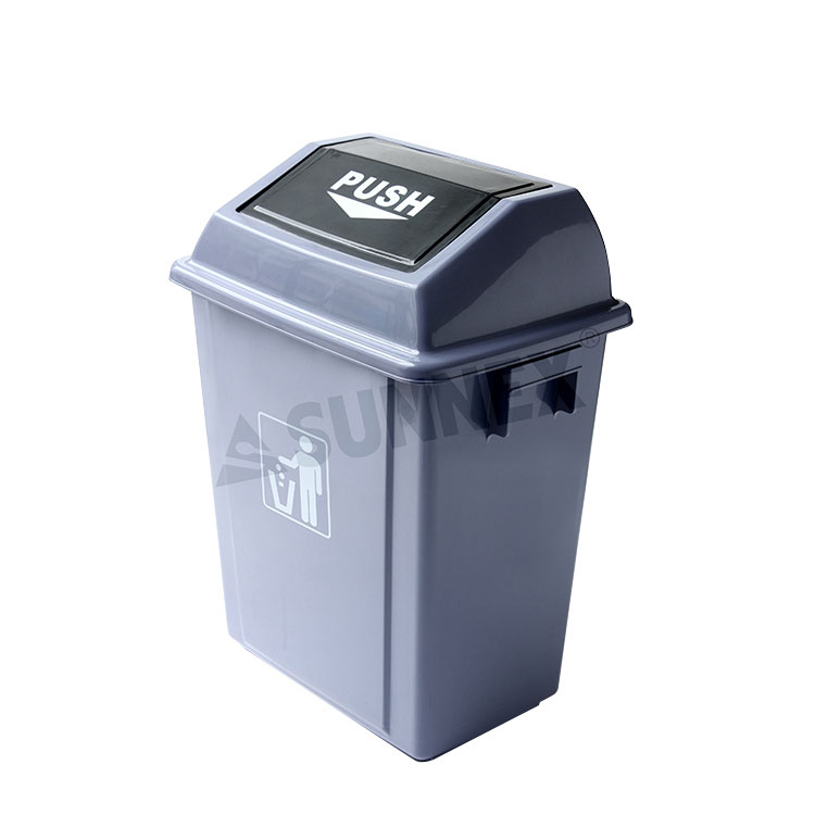 20Ltr Pp Push Cover Waste Bins Para sa Paglilinis