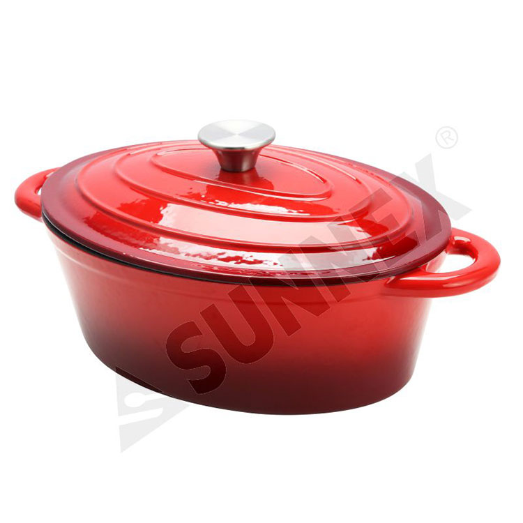 Cast Iron Enamel Oval Casserole