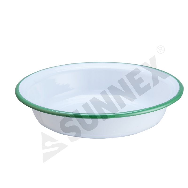 Enamel Coating Pie Dish Na May Magagamit na Panahon ng Kulay