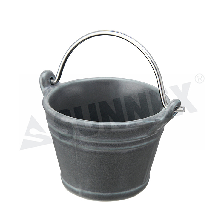 Gray Color Porcelain Bucket