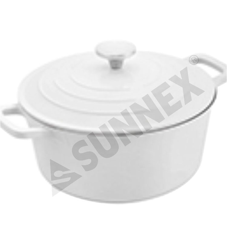 Bagong Disenyong White Color Non Stick Pot Round Casserole