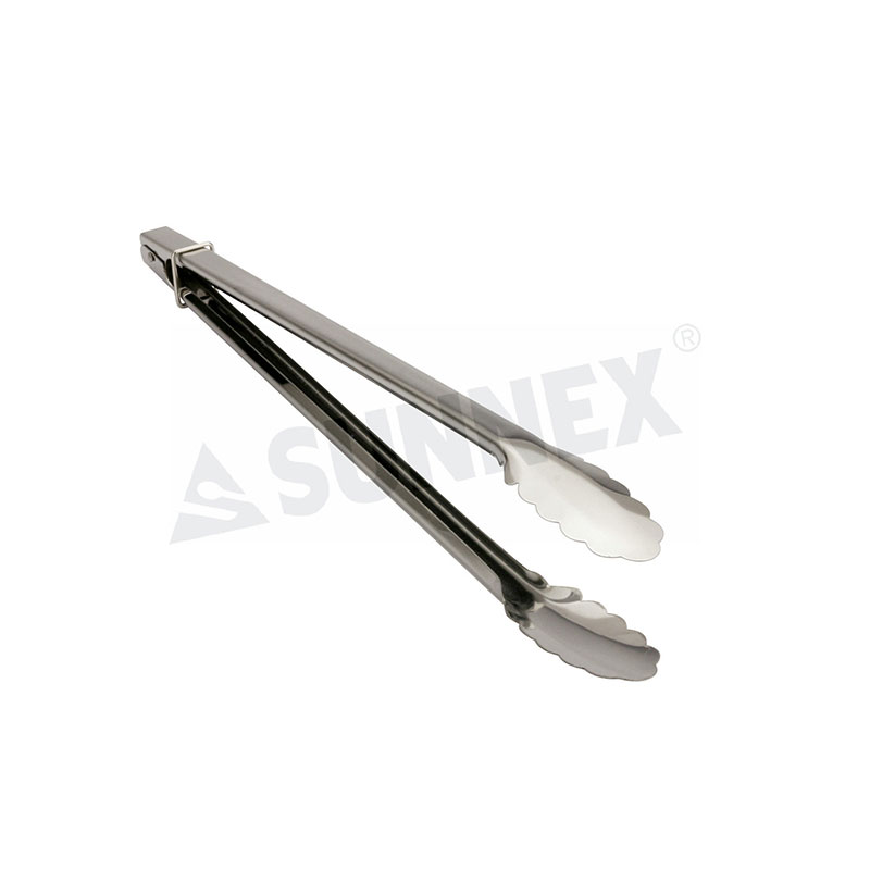 Hindi kinakalawang na Steel Long Grill Tongs 30cm