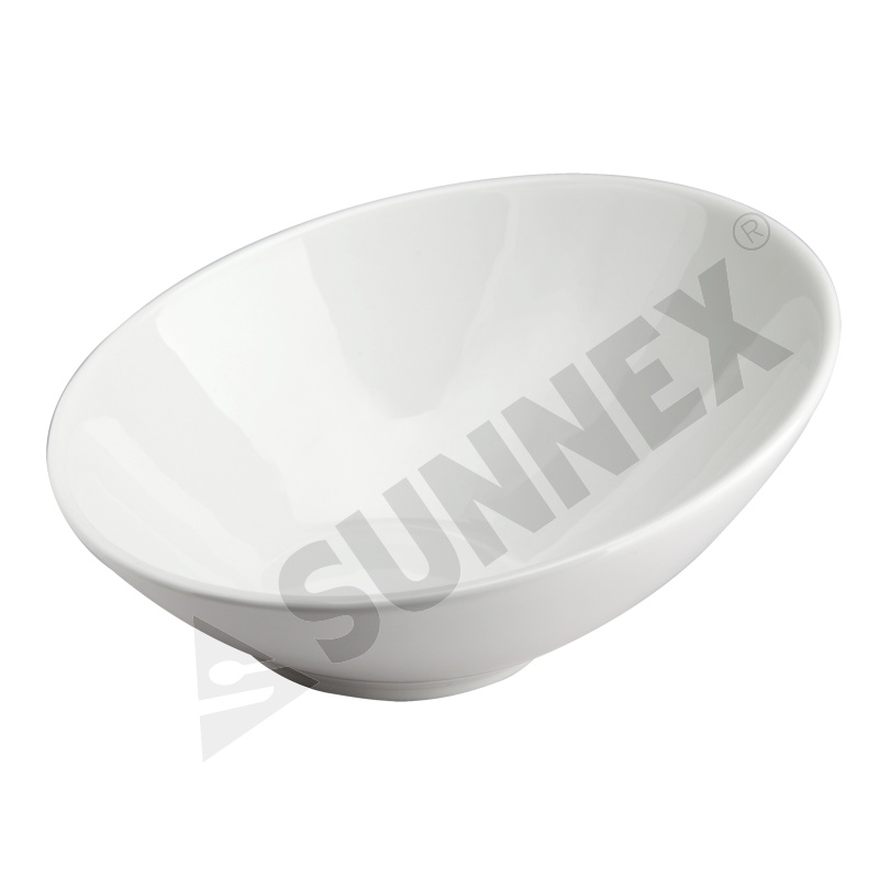 Puting Kulay ng Porcelain Coupe Bowl