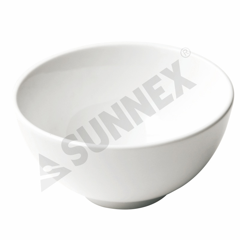 Puting Kulay ng Porcelain Rice Bowl