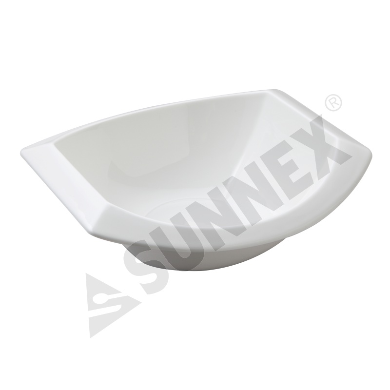 Puting Kulay ng Porcelain Square Bowl